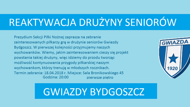 Reaktywacja drużyny seniorów